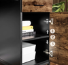 Large Computer Desk Vintage Industrial Shelves Rustic Metal Workstation Table