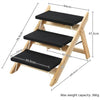 UK Portable Wooden 2-in-1 Pet Folding Dog Cat 3 Ramp Steps Stairs Ladder Travel