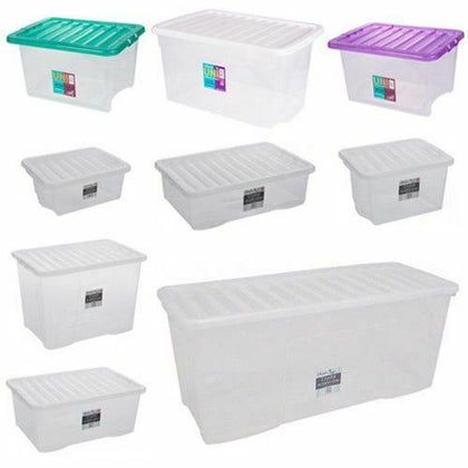 Large Plastic Storage Boxes With Lids Home Storage Solutions Stacking Containers