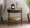 Rustic Oak Finish Tromso Side Table With Storage Ideal For Any Room in Your Home