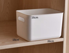 Plastic 2 Large+2 Small Storage Basket Studio Bathroom Kitchen Home Office Boxes