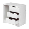 White Bedside Table Cabinets 3 Drawers Bedroom Premium Quality Table Nightstand