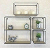 Set of 4 Retro Metal Wall Shelf Industrial Style Shelves Storage Display Unit