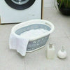 SILICON COLLAPSIBLE PLASTIC FOLDING LAUNDRY BASKET WASHING CLOTH STORAGE