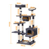 157cm Large Multi-level Cat Tree, Cat Gym w Scratching Post/ Condo/ Tunnel/Perch