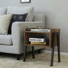 Industrial Bedside Table Storage Shelf Vintage Nightstand End Table Side Cabinet