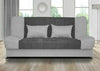 New Sonia Click Clack Sofa bed 2 Tone Grey or Beige , Fabric 3 seater DOUBLE BED