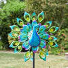 Large Peacock Bird Bath Table Feeder Solar Light Garden Ornament Outdoor Decor