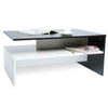 Modern Coffee Table TV Stand Side Tables W/ Lower Shelf Living Room Storage Unit