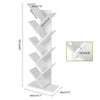 White 9 Tier Tree Bookshelf Standing Bookcase Rack Small Space Home/Office