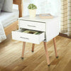 White Bedside Table Cabinets End Side Tables Modern Bedroom Storage Cabinet