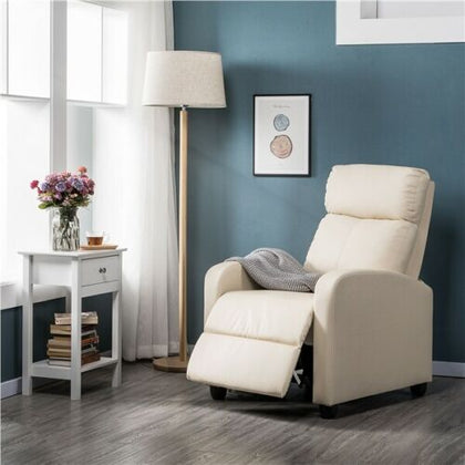 Adjustable Reclining Chair Upholstered Sofa PU Leather Armchair Home/Living Room