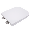 Luxury Bathroom Toilet Seat WC Heavy Duty White Soft Close Slow Top Hinges NEW