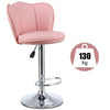 2 x Faux Leather Breakfast Bar Stools Gas Lift Home Kitchen Swivel Chairs Pink
