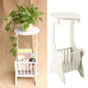 White Small Round Coffee Tea Magazine Table Rack Sofa End Side Lamp Night Stand