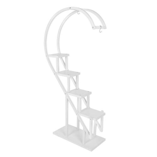 Heart Shape Flower Pot Holder Metal Rack Plant Display Shelf Stand Garden Decor