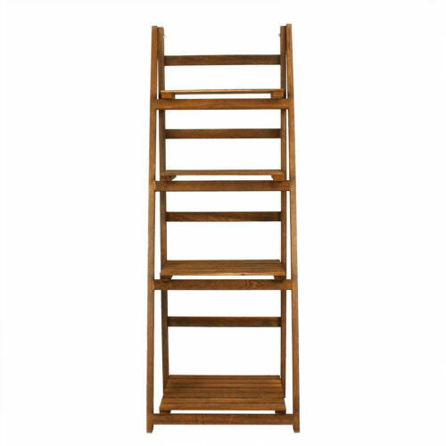 Foldable Ladder Storage Rack Display Stand Shelving Unit Plant Flower Pot Shelf