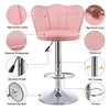 2 x Faux Leather Breakfast Bar Stools Gas Lift Home Kitchen Swivel Chairs Pink