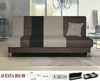 New Sonia Click Clack Sofa bed 2 Tone Grey or Beige , Fabric 3 seater DOUBLE BED