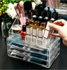 3 Drawer Cosmetic Organiser Makeup Jewellery Acrylic Storage Case Box Clear Tray