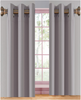 Thick Thermal Insulated Blackout Eyelet Curtains With Ring Top Pair + Tie Backs