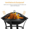 Camping Fire Bowl, Outdoor Bonfire, 54cm Rustproof Garden Patio Heater for BBQ