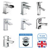 Neshome Cloakroom Modern Bathroom Basin Sink Mono Chrome Mixer Tap & Waste