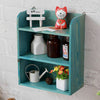 Retro Wall Hanging Jar Mugs Spice Organiser Storage Shelf Cubes Cabinet Kitchen