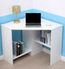 Small Corner Computer Desk Home Office Computer Laptop Table 2 Shelves White New