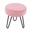 Velvet Storage Footstool Ottoman Footrest Makeup Dressing Table Stool Pink/Gray