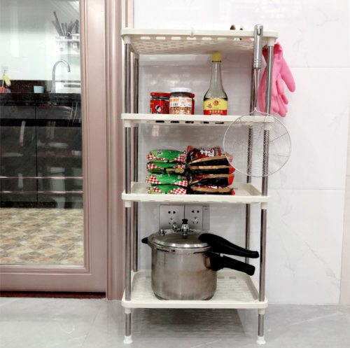 Large 4 Tier Shelving Unit Kitchen Storage Rack Standing Shelf Organiser Stand