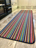 New Machine Washable Non Slip Mat Modern Colours Striped Kitchen Utility Runner