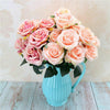 10 Heads Silk Rose Artificial Flowers Bunch Bouquet Wedding Home Party Decor UK
