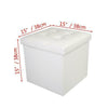 Ottoman Large Storage Box Foot Stools 1&2 Seater Bench Seat White Footstool