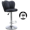 2 x Faux Leather Breakfast Bar Stools Gas Lift Home Kitchen Swivel Chairs Black