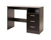 Computer Desk Black Gloss 3 Drawers Open Storage Shelf Home Office Ottawa