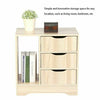 Wood Bedside Table Cabinet Furniture Storage Drawers Nightstand Side Standing