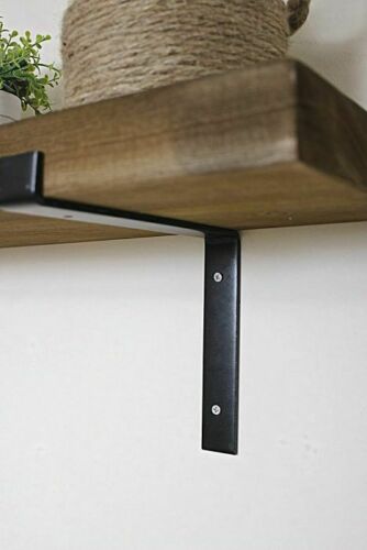 Rustic Wooden Shelf 100cm Home Kitchen Wall Shelving Brackets Scaffold Board
