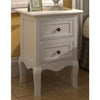 Pair White Bedroom Bedside Table Unit Cabinet Nightstand with 2 Drawers in Each