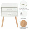 White Bedside Table Cabinets End Side Tables Modern Bedroom Storage Cabinet