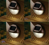 4/8/12 SOLAR POWERED BROWN DOOR FENCE WALL LIGHTS LED OUTDOOR GARDEN LIGHTING