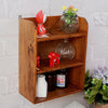 Wooden Wall Shelf Storage Holder Free Stand Desktop Organiser Decor Display Unit