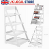 4 Tier Shelf Ladder Shelving Unit Display Stand Home Storage Rack UK NEW