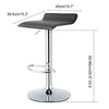 2 x Breakfast Bar Stools Black Faux Leather Gas Lift Home Kitchen Swivel Chairs