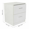 Bedroom Bedside Table Nightstand Cabinet Chest of 2 Drawer Home Furniture Modern