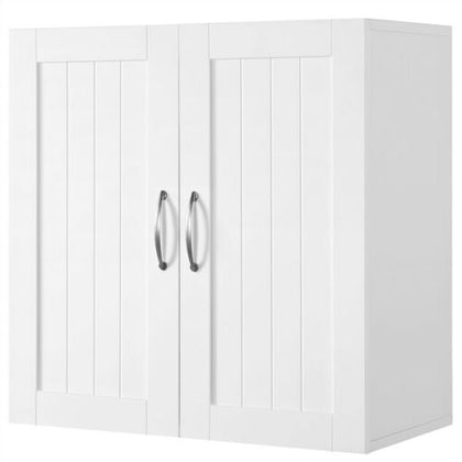 Bathroom Wall Cabinets/Cupboard with Double Door & Adjustable Shelf Storage Unit