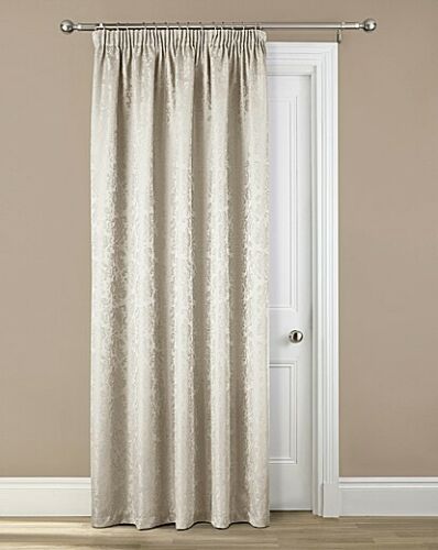 Lana Pencil Pleat Door Curtain (Single) - Two Colours Cream or Rose 44x84