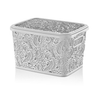 Small Large Lace Plastic Storage Box Lid Basket Container Kitchen Home Office