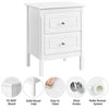 Bedside Nightstand Tables Sofa Side End Table 2 Drawers Storage Unit 48x40x55cm