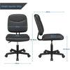 Adjustable Office Chair Computer Desk Chair Armless Ergonomic Swivel Chair